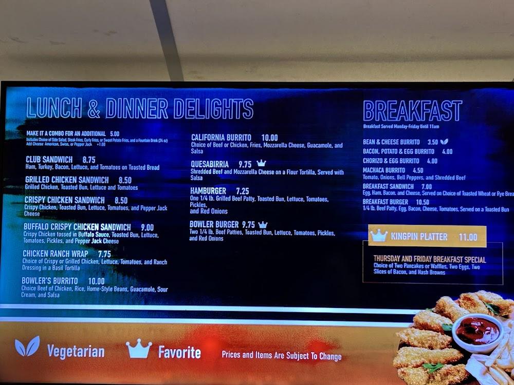 Desert Lanes & Kingpin Pizzeria Cafe Menu image 3